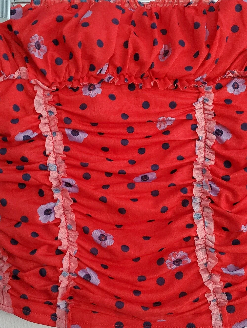 Free People Scottie Printed Tube- Red